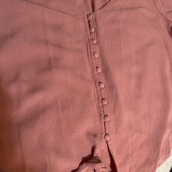 Ultra Flirt Button Front TieWaisted Blouses Size S - Picture 5 of 6